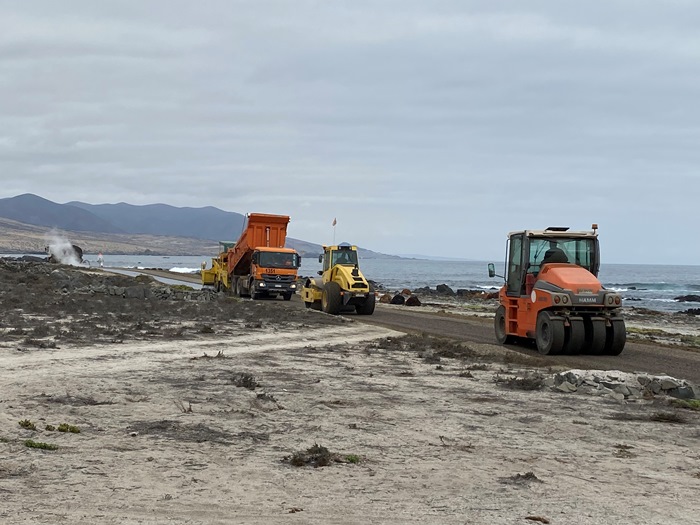 40% de avance alcanzan trabajos de mejoramiento de la ruta C-480 que llega a Caleta Los Bronces en Freirina