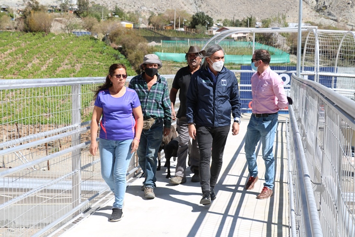 DPP Huasco conoce en terreno situación de pasarela peatonal de Los Perales en Alto del Carmen