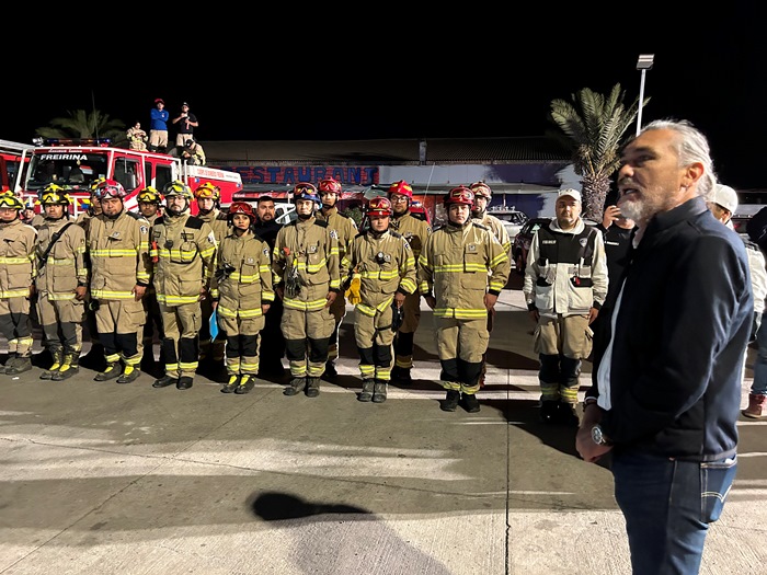 Contingente de bomberos de la provincia del Huasco se unen a labores de apoyo por emergencia de incendios forestales en el país