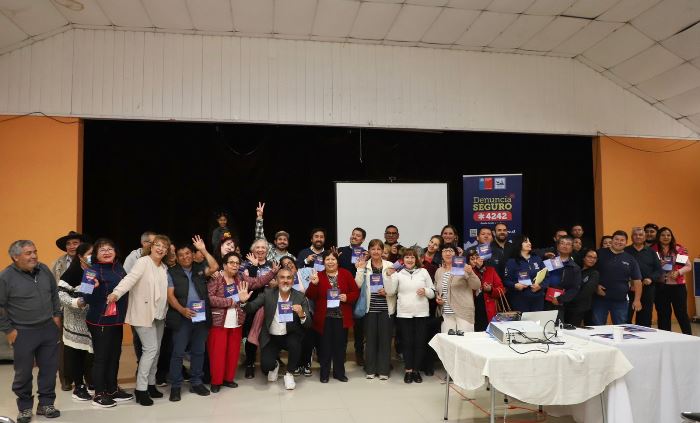 Masiva presencia de dirigentes(as) sociales en jornada informativa del programa Denuncia Seguro desarrollado en la ciudad de Vallenar.